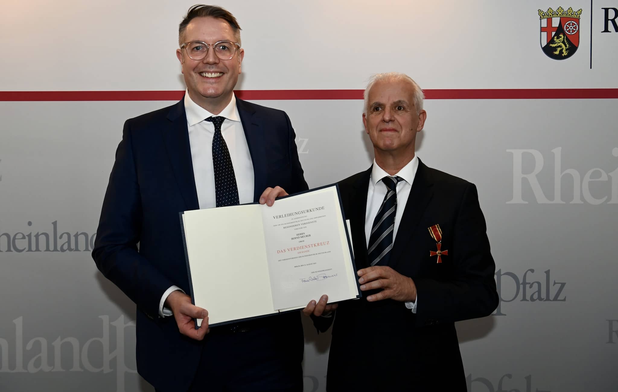 Bernd Meurer awarded the Federal Cross of Merit